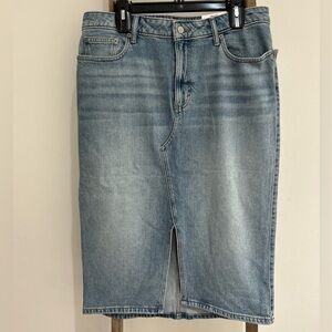 Lucky Brand Blue Denim Midi Skirt